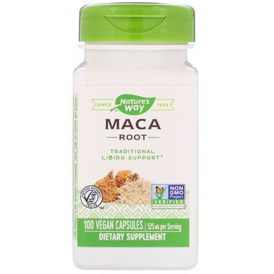 Мака (Maca), Nature's Way, корінь, 525 мг, 100 вегетаріанських капсул