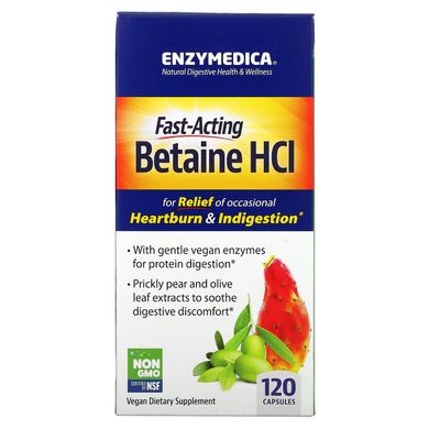 Бетаїн HCL, Enzymedica, 120 капсул