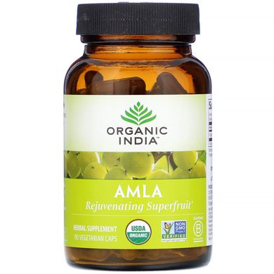 Амла, Amla, Organic India, 90 вегетаріанських капсул