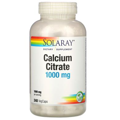 Цитрат кальцію Solaray (Calcium Citrate) 1000 мг 240 капсул