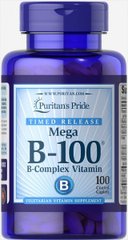 Вітамін B-100 комплекс Puritan's Pride (Vitamin B-100 Complex Timed Release) 100 капсул