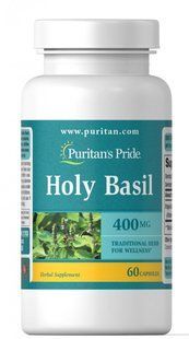 Святой Василий, Holy Basil, Puritan's Pride, 400 мг, 60 капсул купить в Киеве и Украине