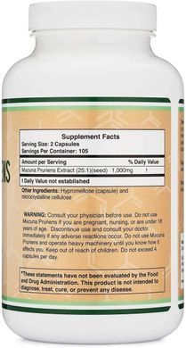 Mucuna Pruriens Extract Double Wood 1000 mg 210 caps