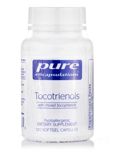 Токотриенолы с токоферолами Pure Encapsulations (Tocotrienols With Mixed Tocopherols) 120 капсул купить в Киеве и Украине