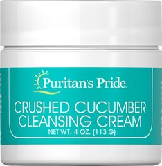 Очищуюючий огірковий крем, Crushed Cucumber Cleansing Cream, Puritan's Pride, 120 мл