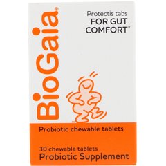 ProTectis, Травне здоров'я, пробіотична добавка, BioGaia, 30 жувальних таблеток
