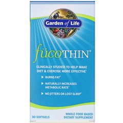 FucoThin, не є стимулюючим засобом, природний спалювач жиру, Garden of Life, 90 капсул