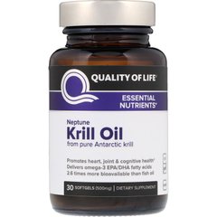 Масло криля Quality of Life Labs (Neptune Krill Oil) 500 мг 30 капсул