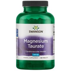 Магній Таурат, Magnesium Taurate, Swanson, 100 мг 120 капсул