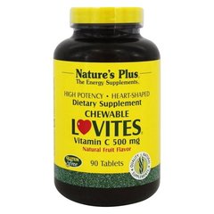 Витамин C Nature's Plus (Vitamin C Lovites) 500 мг 90 жевательных таблеток купить в Киеве и Украине