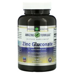 Amazing Nutrition, Глюконат цинку, 50 мг, 250 таблеток