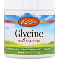 Гліцин Carlson Labs (Glycine Amino Acid Powder) 100 г
