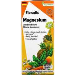 Gaia Herbs, Floradix, магній, рідка трав'яна та мінеральна добавка, 8,5 рідких унцій (250 мл)