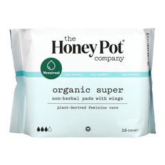The Honey Pot Company, Не трав'яні подушечки з крилами, Organic Super, 16 штук