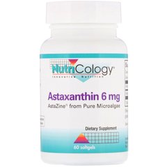 Астаксантин Nutricology (Astaxanthin) 6 мг 60 капсул