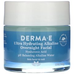 Ультра зволожуюча лужна нічна маска для обличчя, Ultra Hydrating Alkaline Overnight Facial, Derma E, 56 г