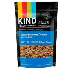 Здорові зерна, клітковина, ванільно-чорничний кластер, Healthy Grains, Fiber, Vanilla Blueberry Clusters, KIND Bars, 312 г