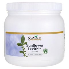 Подсолнечник лецитин без ГМО, Sunflower Lecithin Non-GMO, Swanson, 454 грам купить в Киеве и Украине