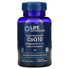 Коэнзим Q10 Life Extension (Super-Absorbable CoQ10) 50 мг 60 капсул купить в Киеве и Украине