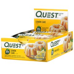 Quest Nutrition, Протеїновий батончик, лимонний торт, 12 батончиків по 2,12 унції (60 г) кожен