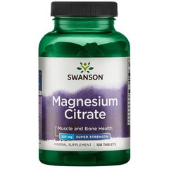 Цитрат магнію - супер сила, Magnesium Citrate - Super Strength, Swanson, 120 таблеток