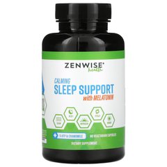 Підтримка спокійного сну за допомогою мелатоніну, Zenwise Health, 60 вегетаріанських капсул