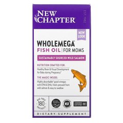 Жир аляскінського лосося для мам New Chapter (Wholemega For Moms) 500 мг 180 капсул