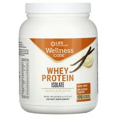 Ізолят сироваткового протеїну, ванільний смак, Wellness Code, Whey Protein Isolate, Vanilla Flavor, Life Extension, 403 г