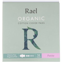 Прокладки з органічної бавовни, Petite, Organic Cotton Cover Pads, Petite, Rael, 14 прокладок