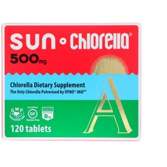 Солнечная хлорелла с витамином А, Sun Chlorella, 500 мг, 120 таблеток купить в Киеве и Украине