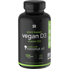 Вітамін Д3 веганські Sports Research (Vitamin D3) 125 мкг 5000 МО 60 гелевих капсул