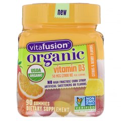 Органический витамин D3 (цитрусовые и ягоды), VitaFusion, 50 мкг, 90 жевательных купить в Киеве и Украине