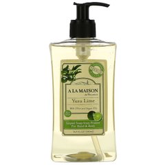 Рідке мило для рук і тіла A La Maison de Provence (Hand and Body Liquid Soap Yuzu Lime) 500 мл лайм