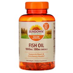 Риб'ячий жир Sundown Naturals (Fish Oil) 1000 мг 144 капсули