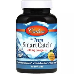 Омега-3 для підлітків Carlson Labs (Teens Smart Catch) 700 мг 90 желатинових капсул