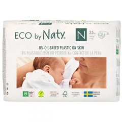 Органические подгузники ECO BY NATY Diapers 0 New Born размер 0 до 4,5 кг 25 шт купить в Киеве и Украине