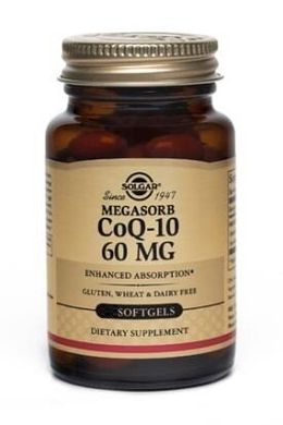 Коензим Q10 Мегасорб Solgar (Megasorb CoQ-10) 60 мг 60 капсул
