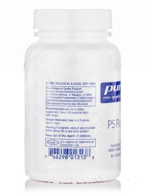 Фосфатидилсерин Pure Encapsulations (PS Plus) 60 капсул