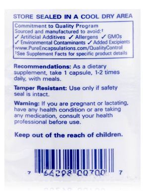Альфа-ліпоєва кислота Pure Encapsulations (Alpha Lipoic Acid) 600 мг 120 капсул
