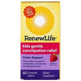 Поддержка кишечника для детей со вкусом клубники Renew Life 60 жевательных таблеток купить в Киеве и Украине