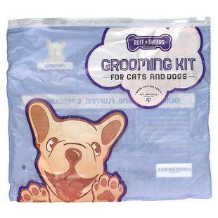 Ruff 'N Ruffus, Grooming Kit for Cats and Dogs, Cleaning Pet Slicker Brush & Nail Clippers, Purple, 1 Brush, 1 Nail Clipper купить в Киеве и Украине