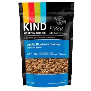 Здорові зерна, клітковина, ванільно-чорничний кластер, Healthy Grains, Fiber, Vanilla Blueberry Clusters, KIND Bars, 312 г