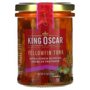 King Oscar, Желтоперый тунец, оливковое масло холодного отжима, прованские травы, 190 г (6,7 унции) купить в Киеве и Украине