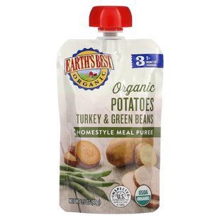 Earth's Best, Organic Homestyle Meal Puree, 9+ Months, Potatoes Turkey & Green Beans, 3.5 oz (99 g) купить в Киеве и Украине