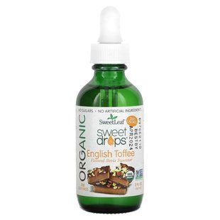 Wisdom Natural, SweetLeaf, Organic Sweet Drops, English Toffee, 2 fl oz (60 ml)