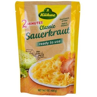 Kuhne, Готов к употреблению, классическая квашеная капуста,, Ready to Use, Classic Sauerkraut, 400 г купить в Киеве и Украине