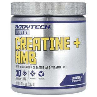 BodyTech, Elite, Creatine + HMB, Unflavored, 7.94 oz (225 g) купить в Киеве и Украине