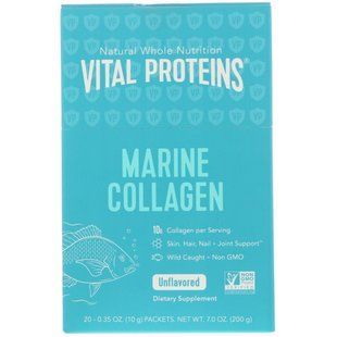 Морський колаген без ароматизаторів порошок Vital Proteins (Marine Collagen) 20 пакетів по 10 г