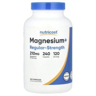 Nutricost, Magnesium+, Regular-Strength, 240 Capsules (105 mg per Capsule) купить в Киеве и Украине