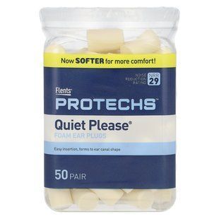 Flents, Protechs, беруші Quiet Please, пінопластові, 50 пар